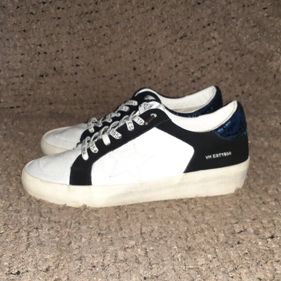 VINTAGE HAVANA-Center Wild-Black/White w/Navy Snakeskin Pattern-Sz 9.5-EX - Picture 2 of 8